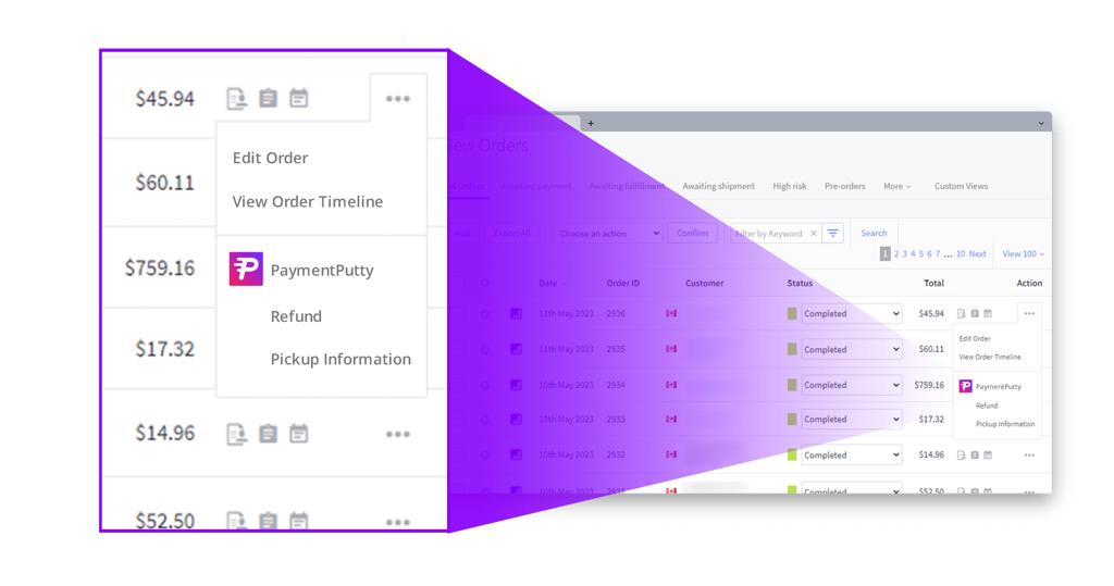 PaymentPutty BOPIS App Extensions