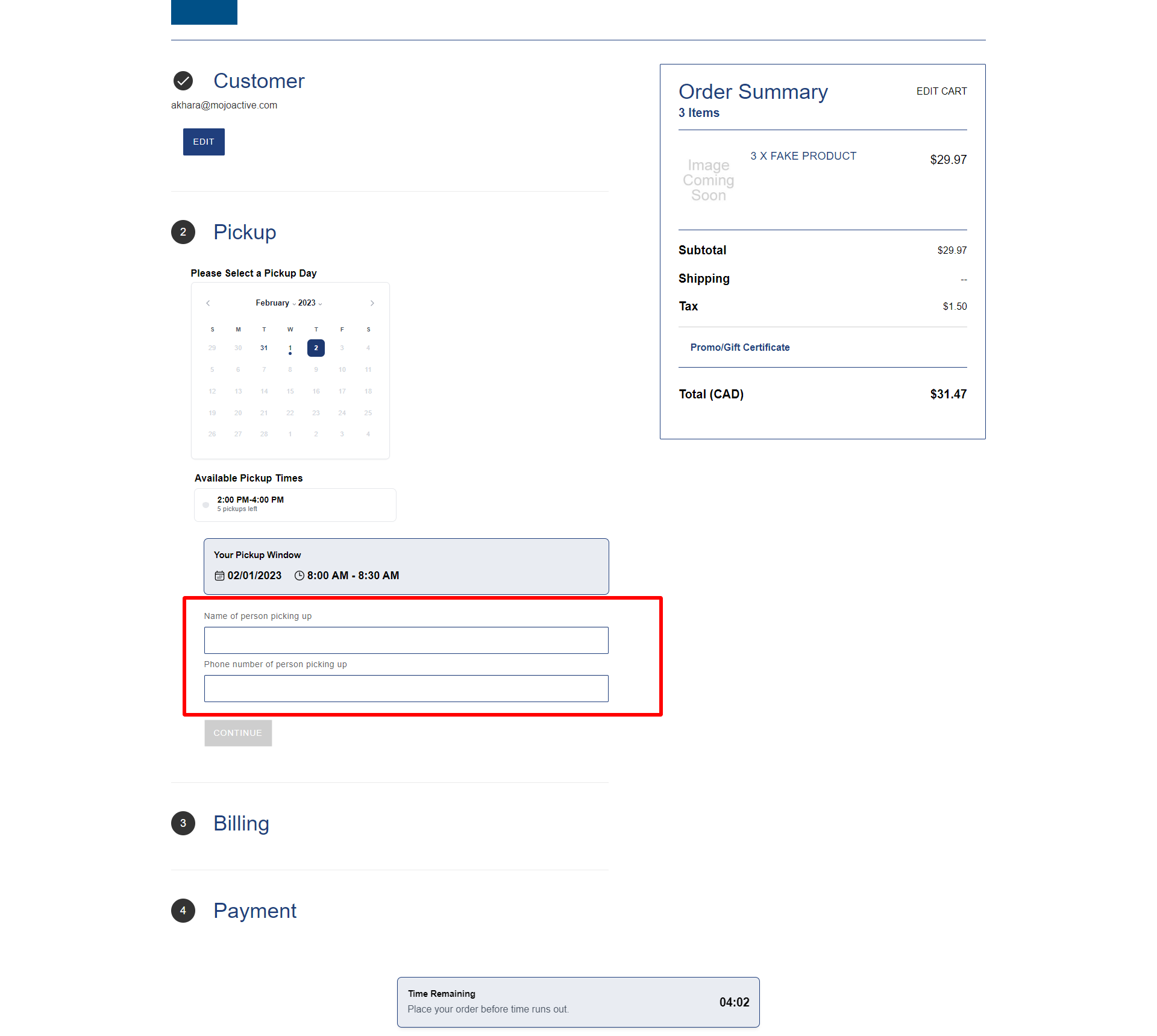 Checkout Custom Fields